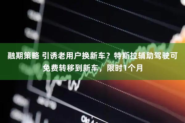 融期策略 引诱老用户换新车？特斯拉辅助驾驶可免费转移到新车，限时1个月