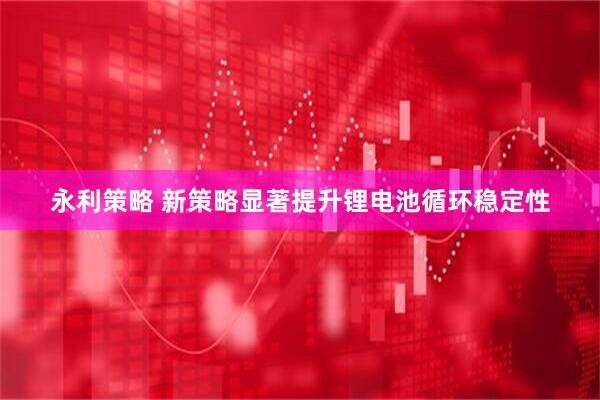 永利策略 新策略显著提升锂电池循环稳定性