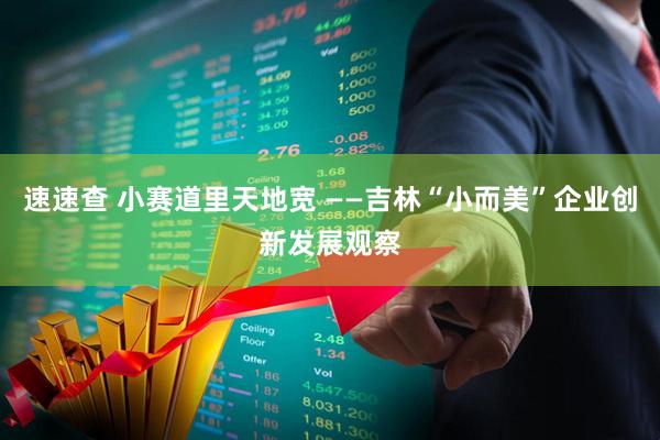 速速查 小赛道里天地宽 ——吉林“小而美”企业创新发展观察