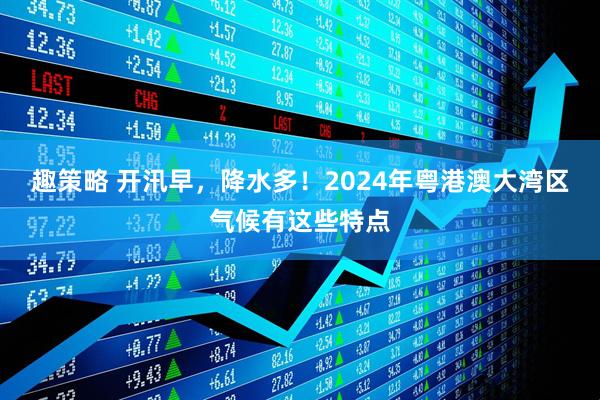 趣策略 开汛早，降水多！2024年粤港澳大湾区气候有这些特点