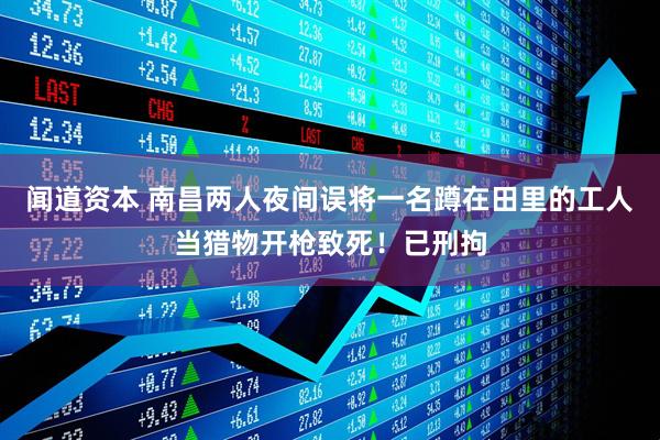 闻道资本 南昌两人夜间误将一名蹲在田里的工人当猎物开枪致死！已刑拘