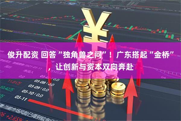 俊升配资 回答“独角兽之问”！广东搭起“金桥”，让创新与资本双向奔赴