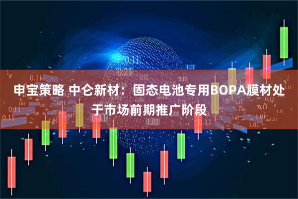 申宝策略 中仑新材：固态电池专用BOPA膜材处于市场前期推广阶段